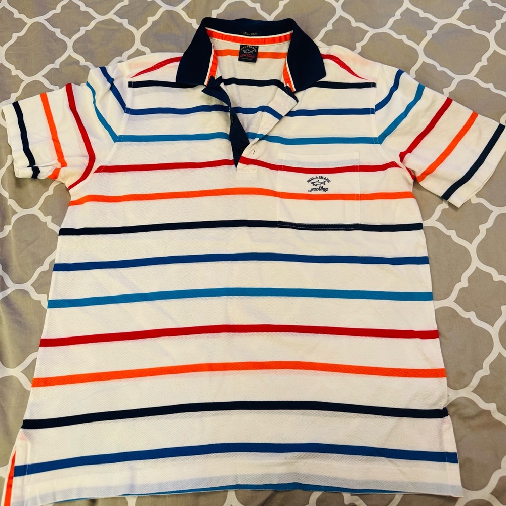 Paul & Shark striped Mens Polo Shirt-Medium